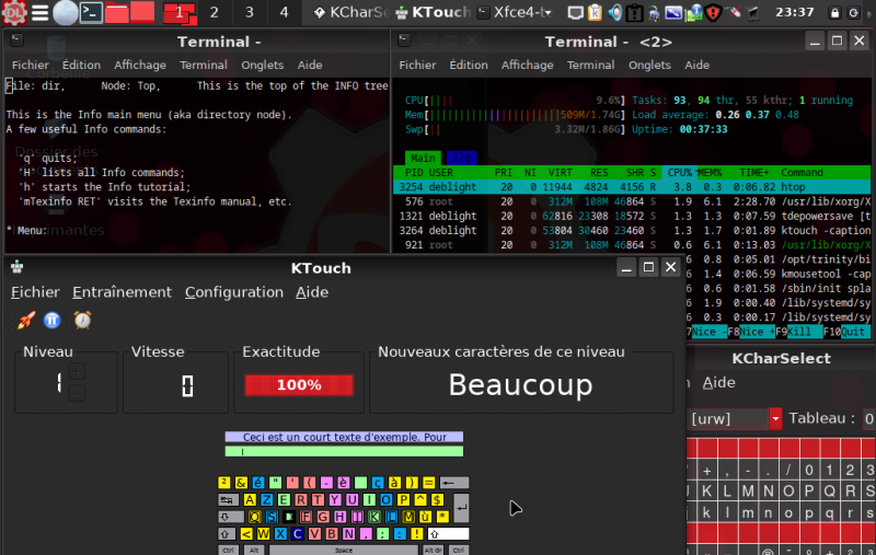 Les raccourcis clavier